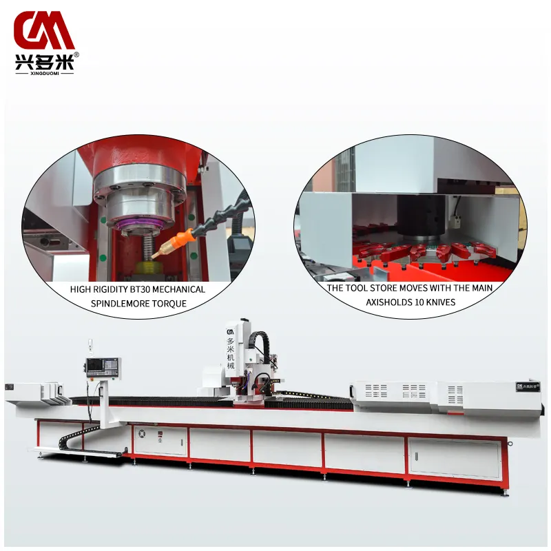 เครื่องกัดและเจาะโลหะสแตนเลสขนาดใหญ่เปลี่ยนเครื่องมืออัตโนมัติ CNC