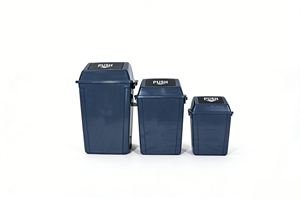 Poubelle à couvercle basculant résistante à l'eau <span class=keywords><strong>de</strong></span> 20 L, poubelle en plastique pour usage commercial, intérieur/extérieur, 34x23x46 cm - Product Image 3