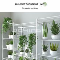 Support à plantes en métal à plusieurs niveaux avec étagères en fil métallique réglables et rail de suspension pour le rangement des pots de fleurs dans les jardins intérieurs et les balcons