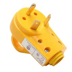 Prise électrique d'angle de remplacement pour camping-car US 125V 30A ETL NEMA TT-30P 2 pôles 3 broches pour caravane - Product Image 1