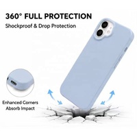 Coques de téléphone portable antichoc en TPU mat couleur bonbon, fluorescentes originales effet gelée pour 16 Pro Max 15 14 13 17
