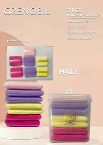 Grenobil Facial Sponge Set 7-Piece Rectangular Crystal Velvet Makeup Tools Washable - Product Image 3