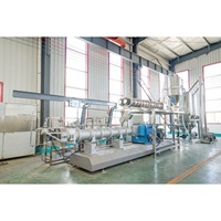 Ligne de production d'aliments pour animaux de compagnie 3000 kg/h, extrudeuse de granulés pour aliments secs pour chats et aliments flottants pour poissons
