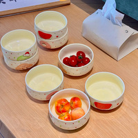 Nouvelle assiette à dîner en porcelaine pour enfants, motif dessin animé mignon, compatible micro-ondes, bol à fruits personnel pour la maison