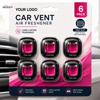 Diffuseur de parfum pour voiture avec logo personnalisé, clip de ventilation, aromathérapie longue durée, diffuseur en plastique, désodorisant d'air intérieur de véhicule, parfum naturel