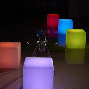 Đầy Màu Sắc Chiếu Sáng Led Cube Ghế Nội Thất Ngoài Trời Bar Phân Light Cube Seat - Product Image 4