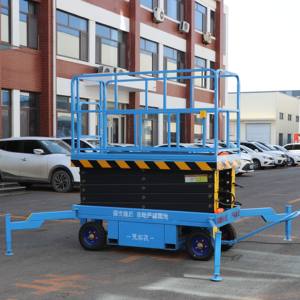 Plateforme élévatrice à ciseaux hydraulique mobile, personnalisation disponible, hauteur maximale 8m, capacité 2 personnes, portable - Product Image 4