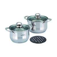 Ensemble de casseroles et poêles Sufuria en acier inoxydable écologique, 8 pièces, poignées amovibles, compatible induction, passe au four, cuisine