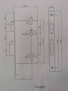 <span class=keywords><strong>Serrure</strong></span> de sécurité robuste 70x85mm, cylindre standard européen, <span class=keywords><strong>serrure</strong></span> à mortaise de qualité industrielle pour porte d'entrée, modèle 7085 Cylock SS - Product Image 3