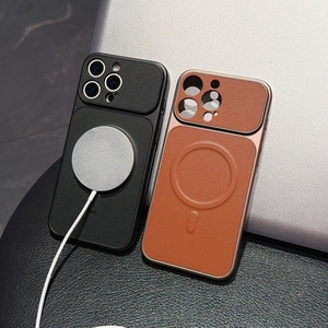 Funda de Cuero PU con Carga Inalámbrica Magnética para <span class=keywords><strong>iPhone</strong></span> 17 <span class=keywords><strong>Pro</strong></span>, 16, 15 <span class=keywords><strong>Pro</strong></span> <span class=keywords><strong>Max</strong></span>, 14, <span class=keywords><strong>13</strong></span> <span class=keywords><strong>Pro</strong></span>, Cubierta Trasera para Teléfono con Revestimiento Adhesivo - Product Image 6