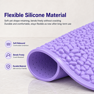 Keset Kamar Mandi Silikon Tekstur Akupresur Batu Kerikil Anti Selip Tahan Air Awet Grosir - Product Image 4