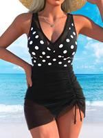 Nouvel ensemble bikini 2 pièces 2026 avec haut triangle imprimé requin, pantalon large et paréo – Maillot de bain trois pièces personnalisé