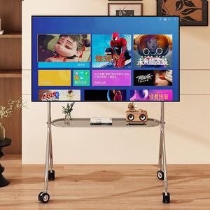 Supporto <span class=keywords><strong>Mobile</strong></span> per <span class=keywords><strong>TV</strong></span> LCD con Consegna Rapida, Telaio in Acciaio Inossidabile e Ruote, Carrello <span class=keywords><strong>TV</strong></span> <span class=keywords><strong>Mobile</strong></span> - Product Image 2