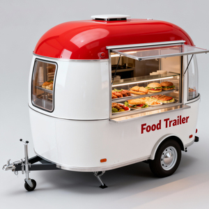 Remolque de Comida Móvil para Catering, Cocina Móvil con Parrilla para Barbacoa, Totalmente Equipado, Horno para Pizza, Camión de Comida, Acero Inoxidable para Venta de Dulces - Product Image 1