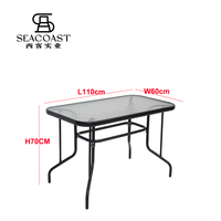 BALENO Table 110x60cm Métal Noir