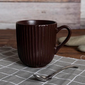 Tazze in ceramica a coste <span class=keywords><strong>HAPPY</strong></span> GO Set di 4 moderne tazze con finitura opaca per tazze da <span class=keywords><strong>caffè</strong></span> e tè in gres resistente - Product Image 5