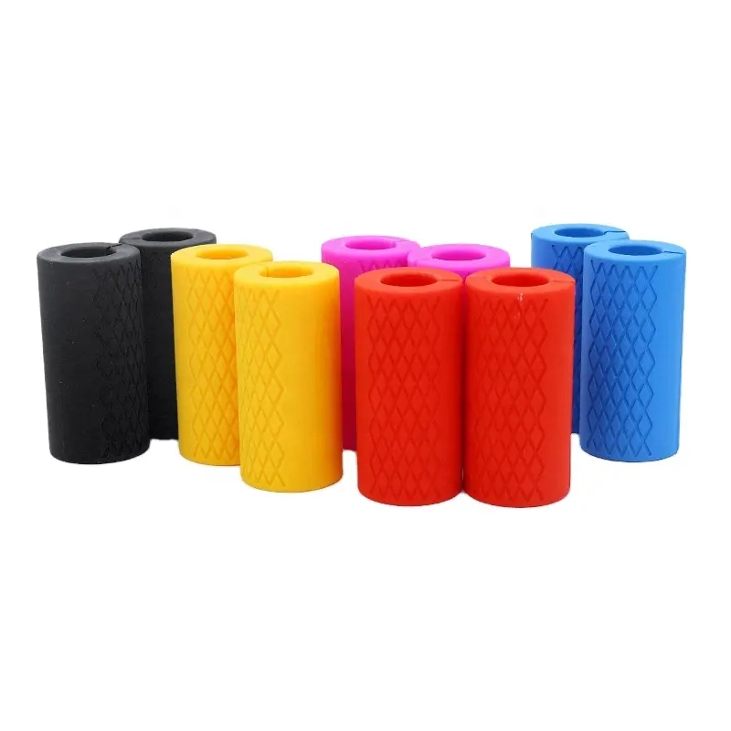 Custom Logo Weightlifting Silicone Dumbbell Barbell Fat Grip