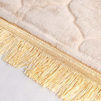 Tapis de Prière Musulman Rembourré Islamique Premium, Fin en Chenille Tissée, Ensembles de Tapis de Prière Turcs de Style Premium