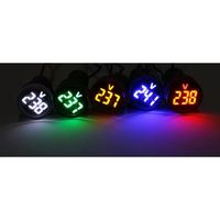 Nuevo Voltímetro Digital LED Redondo de 22mm, 220V CA, Mini Pantalla Digital, Indicador de Voltaje, Luz de Señalización, Herramienta de Medición
