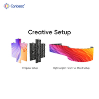 Canbest 7680 Гц P1.9 P2.6 P2.9 P3.9 для уличного использования, водонепроницаемые, гибкие, изогнутые, для аренды, светодиодный экран, видео настенный