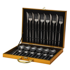 24pcs Gold <b>Dinnerware</b> <b>Set</b> Stainless Steel Tableware <b>Set</b> Knife Fork Spoon Luxury Cutlery <b>Set</b> Gift Box Flatware Dishwasher Safe - Product Image 5