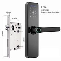 Concurrerende Prijs Waterdicht Smart Lock Wifi Tuya Deurslot Mechanische Sleutel Vingerafdruk Wachtwoordvergrendeling