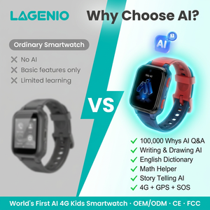 LAGENIO นาฬิกาอัจฉริยะ 4G บางเฉียบ ซิมการ์ด GPS LBS WIFI ซิมการ์ด AI ผู้ช่วยเสียง วิดีโอคอล IP68 กันน้ำ นาฬิกาอัจฉริยะสำหรับเด็ก - Product Image 1