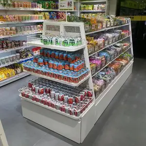 Estantes de exhibición de tienda minorista comercial de doble cara para servicio pesado Estantes metálicos para supermercados