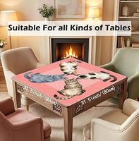 Tapis de Mahjong Américain Rose Patte de Chat Mignon, Antidérapant et Réducteur de Bruit, en Caoutchouc, pour Soirées Jeux à Domicile – Vente Directe Usine