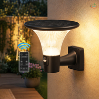 Lampe murale solaire LED étanche IP65 pour jardin, 1000lm, 3600mAh, télécommande, modes multiples, décoration extérieure, directement de l'usine