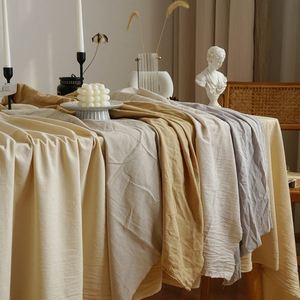 Vintage Solid Color Linen Feel <b>Tablecloth</b> for Dessert Table Outdoor Wedding - Product Image 1