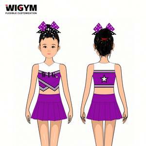 Nouvelle arrivée 2026 : Uniforme d'entraînement de cheerleading fluide avec strass, uniformes de cheerleading d'entraînement haut de gamme - Product Image 2