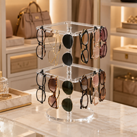 Présentoir de style moderne à structure rotative, haute visibilité, en acrylique premium pour lunettes, idéal pour les magasins de détail et les expositions
