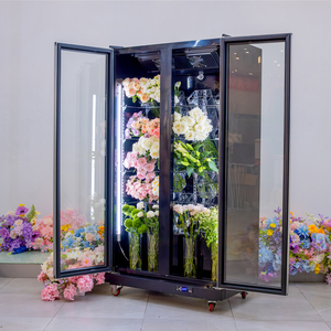 Refrigerador Comercial de <span class=keywords><strong>2</strong></span> <span class=keywords><strong>Puertas</strong></span> para Exhibición de Flores Frescas, Refrigerador Vertical con Puerta de Vidrio para Exhibición de Flores, Refrigerador para Flores Frescas - Product Image 2