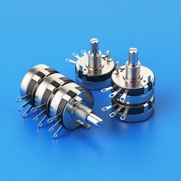 TOPVR WTH118-2W Potentiomètre double haute puissance multi-gang avec interrupteur DPDT, réglage rotatif, résistant aux hautes températures, pour soudage