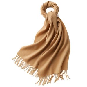 Écharpe en laine unie pour homme et femme, mode hiver, vente en gros - Product Image 3