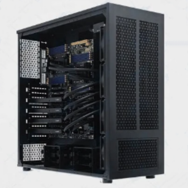 4-GPU Tower Workstation/Server Chassis for AI and Large-Scale Model Computing A100 H100 4090 5090 PRO6000 in Stock