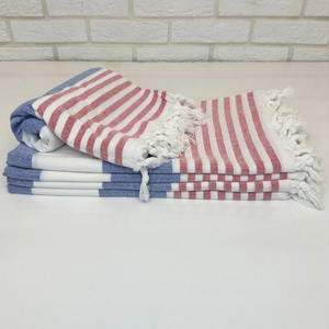 Serviette de plage de golf en coton à rayures Cabana personnalisée en vente en gros Serviette de plage sans sable à séchage rapide sublimée avec logo imprimé pour station balnéaire à domicile - Product Image 1