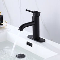 Watermrak-grifos de baño de un solo orificio, mezclador de agua caliente y fría, lavabo de baño