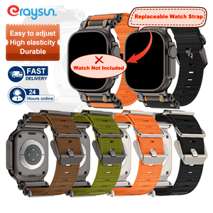Cinturino traspirante in <span class=keywords><strong>nylon</strong></span> Eraysun con fibbia in metallo per <span class=keywords><strong>Apple</strong></span> <span class=keywords><strong>Watch</strong></span>, cinturino per smartwatch - Product Image 1