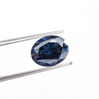 Moissanite de couleur bleu gris de Provence, clarté VVS, qualité supérieure, taille ovale, diamant en vrac
