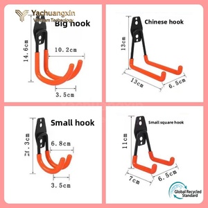 Heavy Duty Steel Garage Wall <b>Hooks</b> Anti Slip Coated Utility Rails for Ladders Bikes Garden <b>Tools</b> - Product Image 5