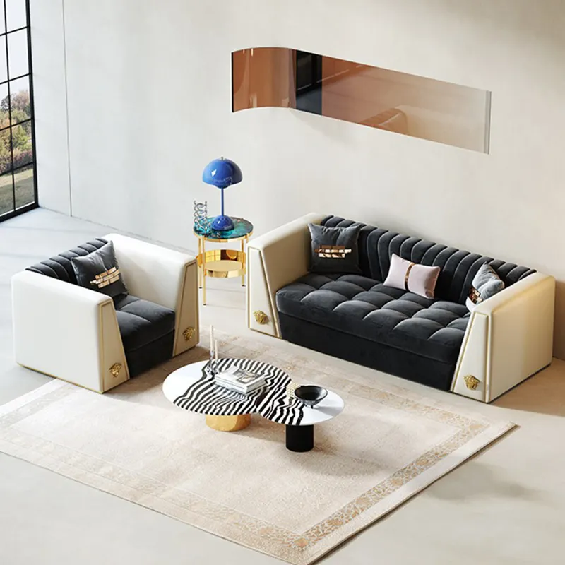 hausmöbel wohnzimmer sofa de salon meuble de maison geteilte sofas modernes villa sofa Muebles samt-couch divano letto