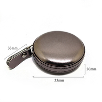 Benutzer definiertes Logo Lila Blau Mode Pu Mini Retract able Disc Leder Rundes Maßband Leder Maßband