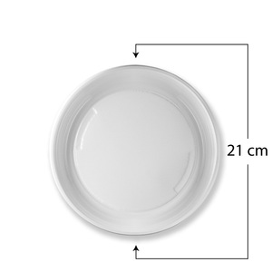 Piatti per Zuppa Biodegradabili Bianchi, Diametro 21 Cm, Piatti Compostabili Usa e Getta, 24 Confezioni da 24 Pezzi - Product Image 2
