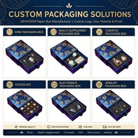 Boîte cadeau LED personnalisée avec motif floral en feuille d'or, logo couleur au choix pour emballage de parfums et cosmétiques
