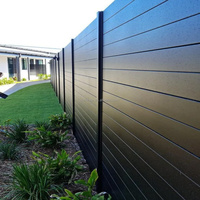 Valla de Privacidad para Balcón de Aluminio para Jardín, Perfil de 6 Pies, Marco de Celosía, Barra Horizontal, Revestimiento en Polvo, Fácil Instalación