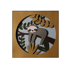 Décoration murale en papier découpé artisanal de <span class=keywords><strong>style</strong></span> Art déco, décoration murale pour la maison, moule pour les occasions d'anniversaire, suspensions murales - Product Image 3