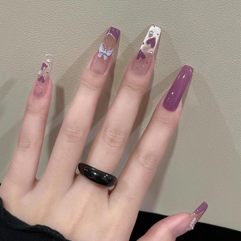 ผีเสื้อหัวใจสีม่วง BY1819