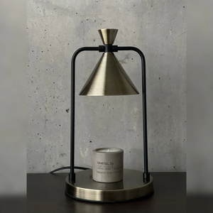 Nouveau Design brûleur d'encens électrique en métal verre bois, brûleur de <span class=keywords><strong>cire</strong></span> parfumée lampe chauffe-bougie de Table avec lampe de bureau - Product Image 5